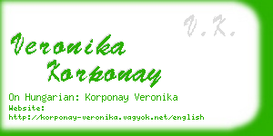 veronika korponay business card